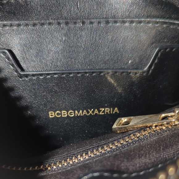 BCBGMaxAzria Black and Gold Wristlet Clutch